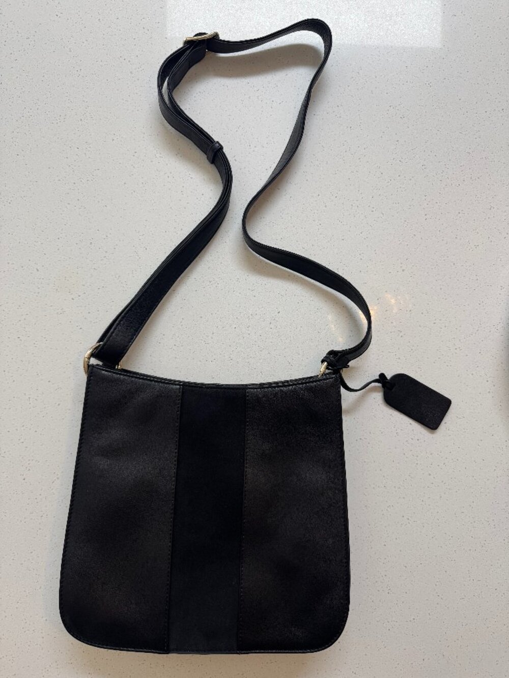 Black Leather Levenger Crossbody